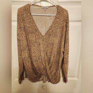 White birch Leopard print long sleeve